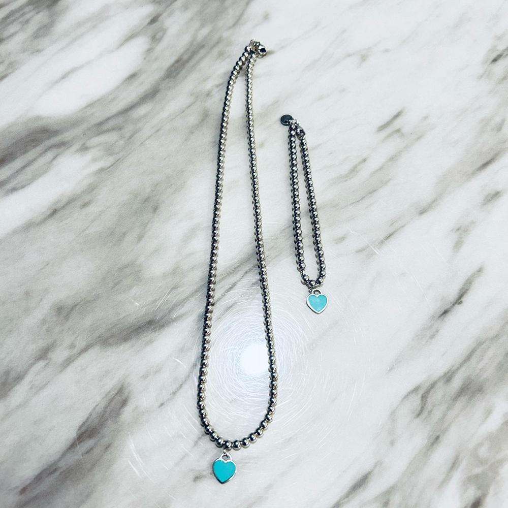 Return to Tiffany Bead Necklace and Bracelet